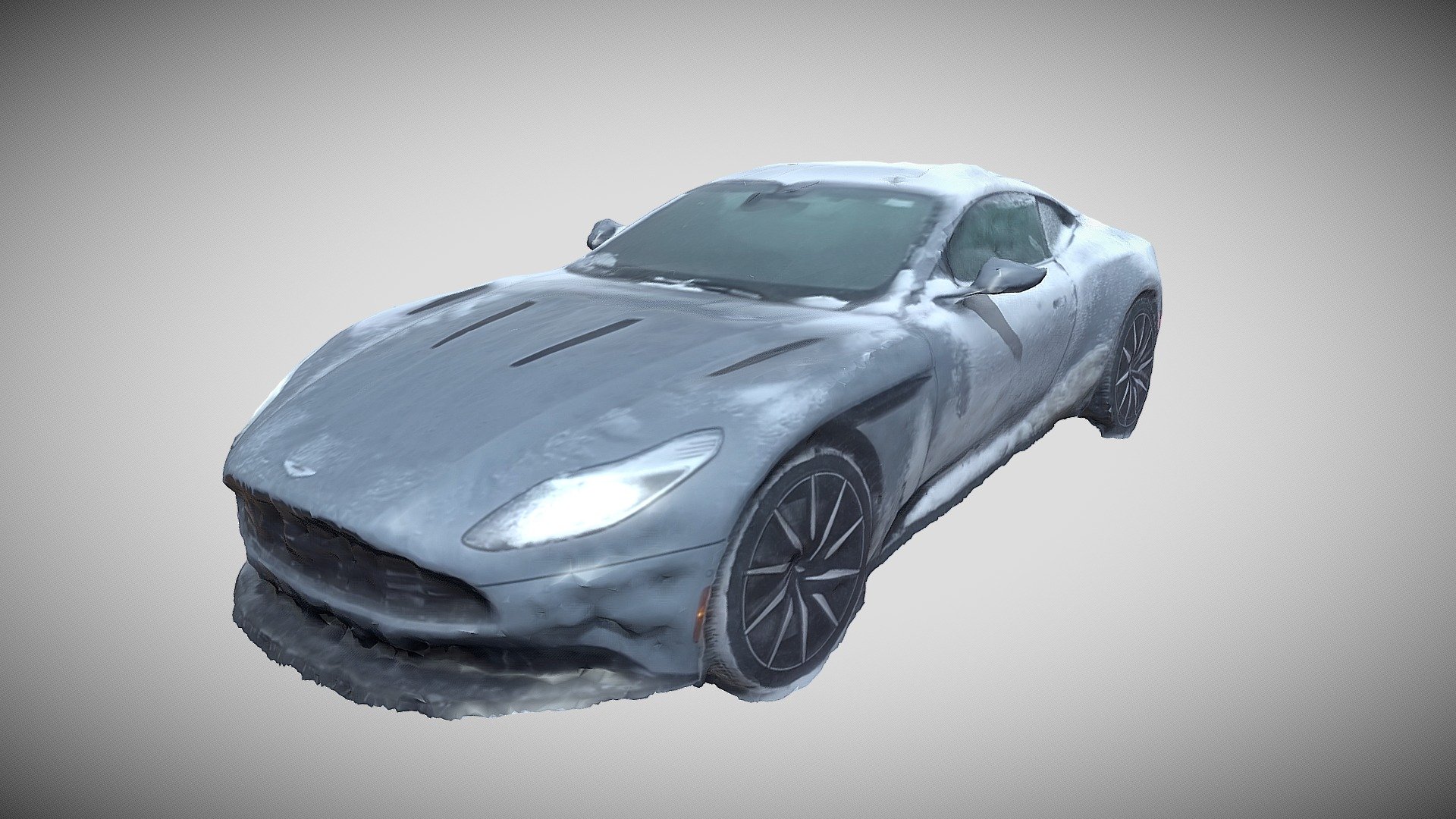 Snowy Aston Martin V12 DB11 | Low poly 3D scan