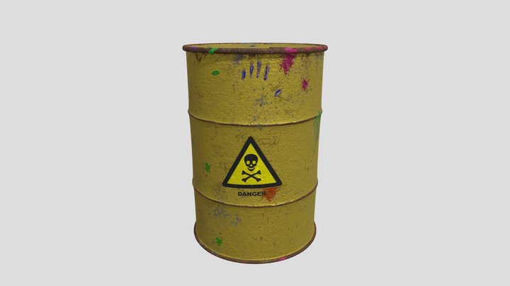 Post apocalyptic Barrel 3D Model