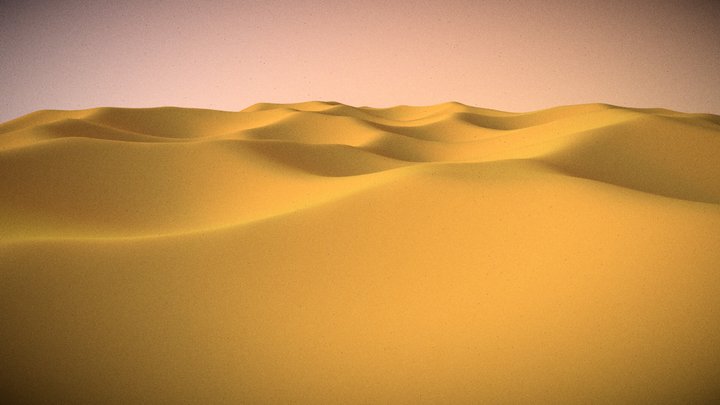 Desert Terrain 3D Model