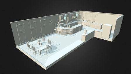 Kitchen Scene 3D Model