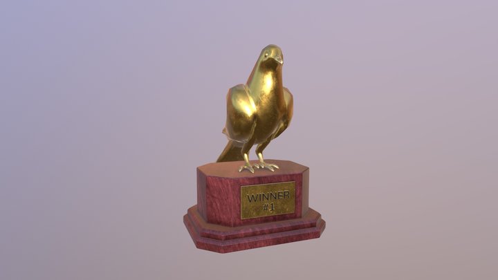 A Pigeons Trophy 3D Model