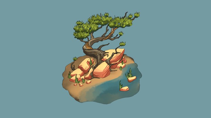 CGMA_Handpainted_Wk02_JAnaya_Pinyon_WIP5 3D Model