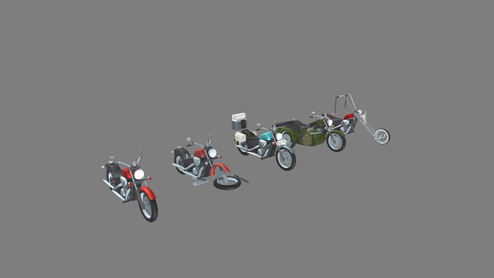 Motorcycles 3D Model