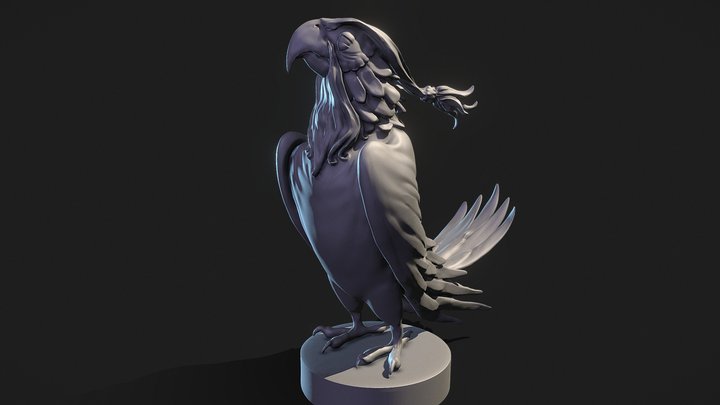 Parrot-Sculpt 3d Print 3D Model