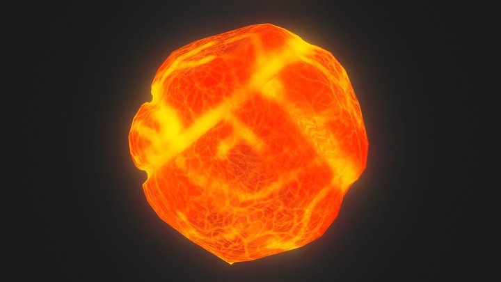 Projectile - Magma ball 3D Model