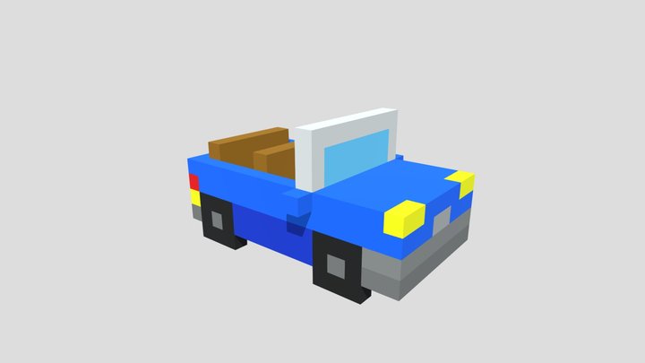 MagicaVoxel-Convertible without a man 3D Model