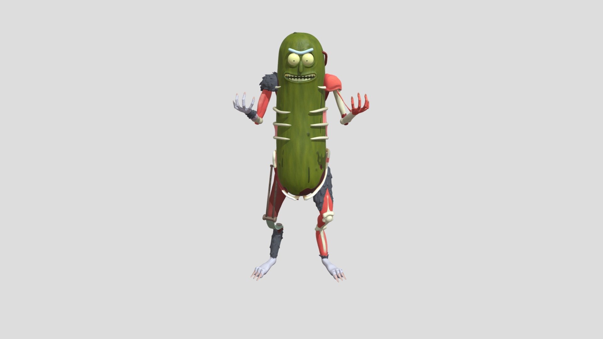 Pickle Rick 3D model by Famberlight (Amberlight_F) [915f342] Sketchfab