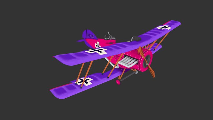 Stylized Bristol F.2 3D Model