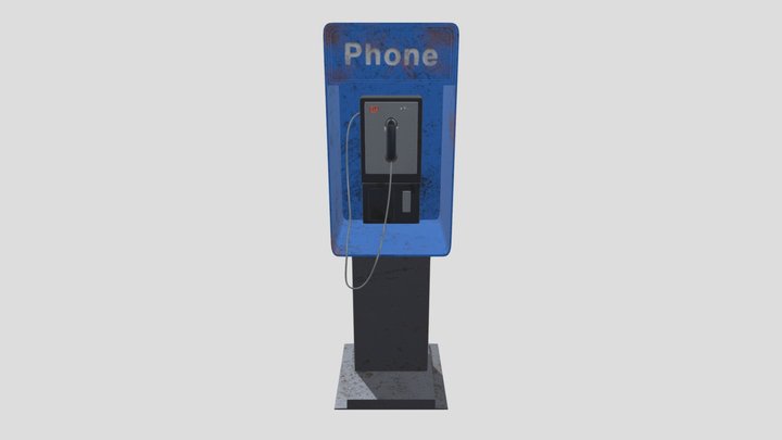 Phonebooth Hard-Surface Model 3D Model
