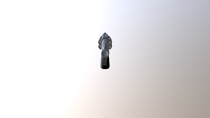 Revolver High Poly 3D Model