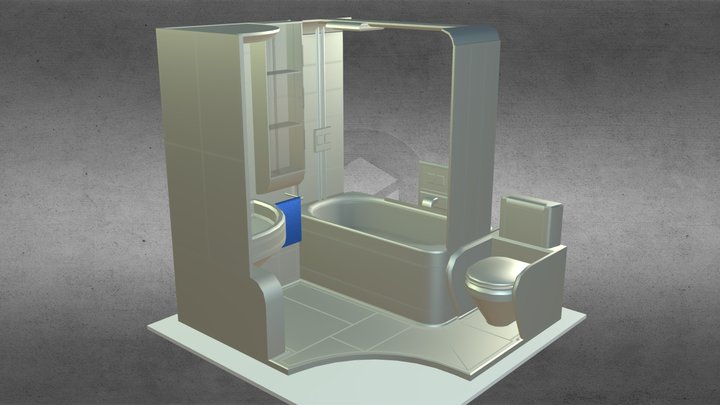 compact bathroom module – Modelo 3D gratuito STL