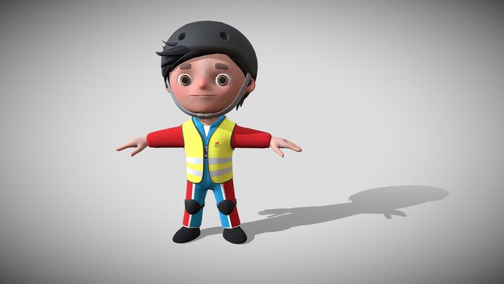 Road safety Kid 3D Model