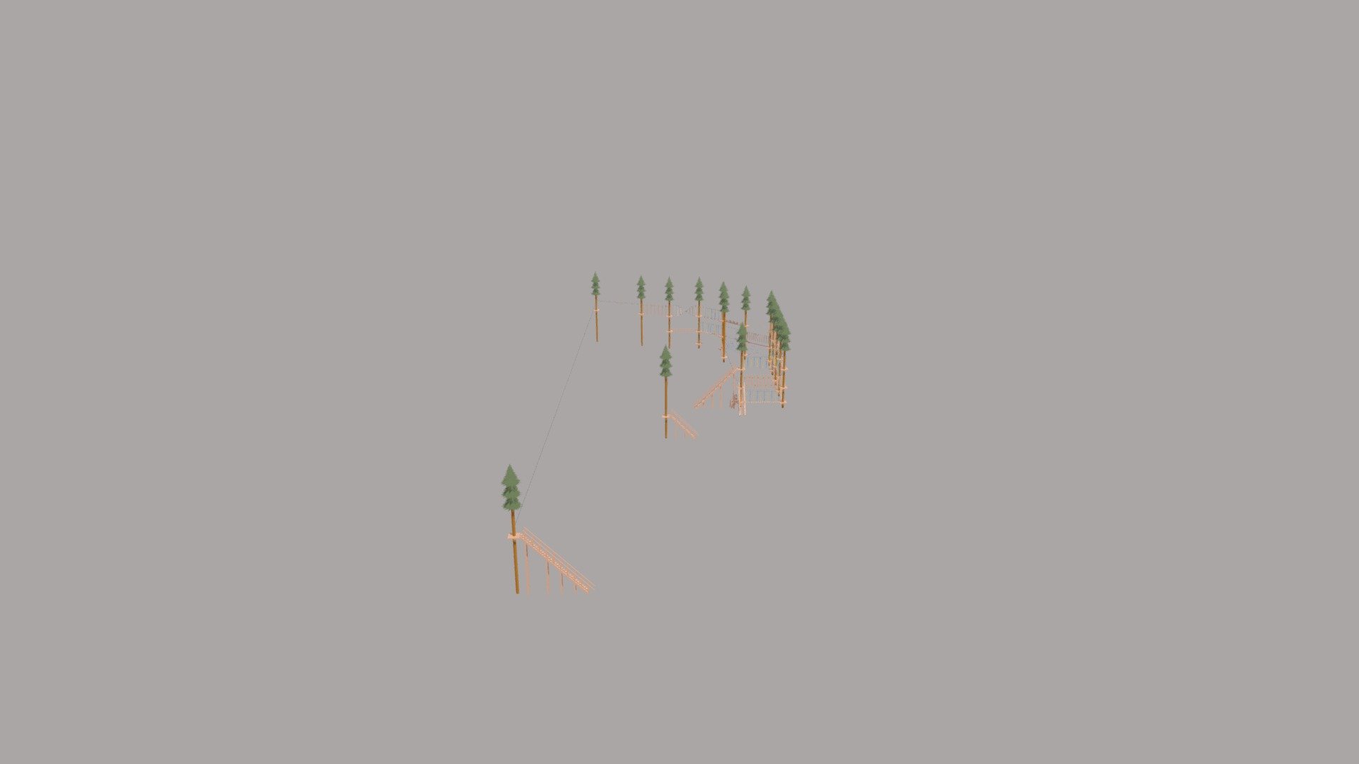 Tree rope park 3 tracks - 3D model by rope.park.ru [9163422] - Sketchfab