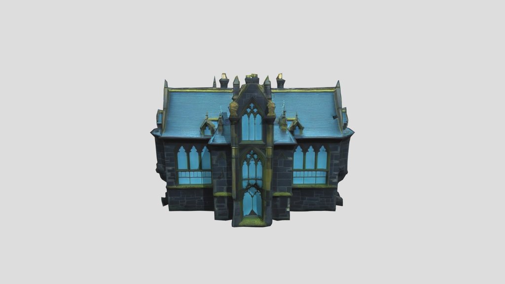 Victorian Gothic manor house, 1875,