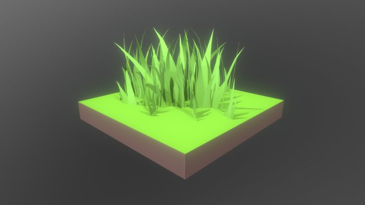 Clump of Wild Grass 3D Model