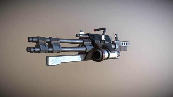 Scifi Minigun 3D Model