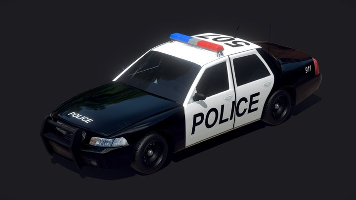 Police car 3D Model