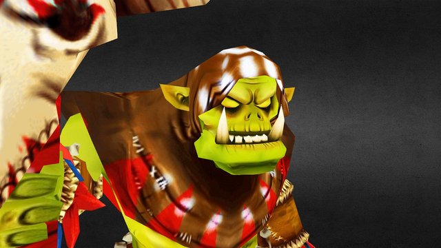 Low Poly Orc Shaman 3D Model