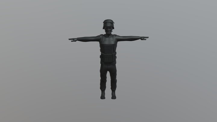 Low detail character 3D Model