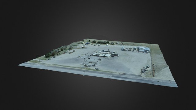 Broken Wheel Truck Stop, Douglas WY 3D Model