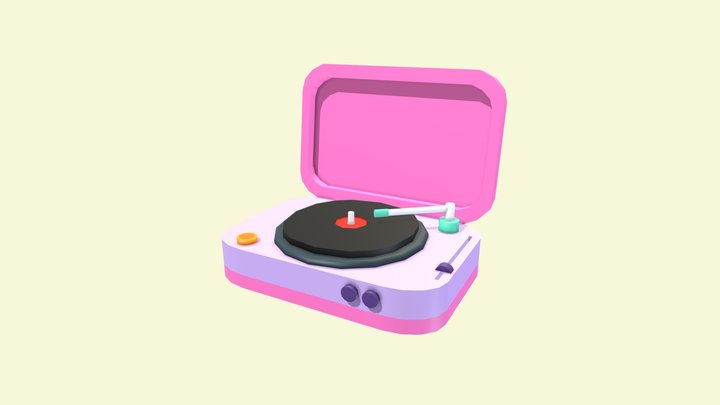 Cartoon Record Player – Modelo 3D gratuito STL
