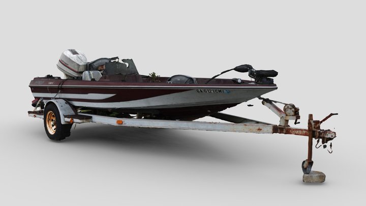Abandoned Boat (Raw Scan) 3D Model