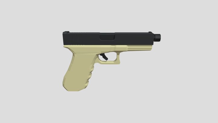 Lowpoly handgun 3D Model