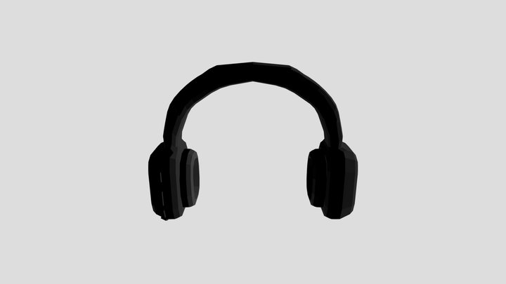 low-poly headphones