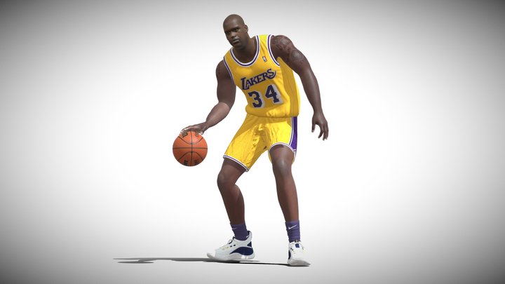 3D Shaquille O' Neal NBA 3D Model
