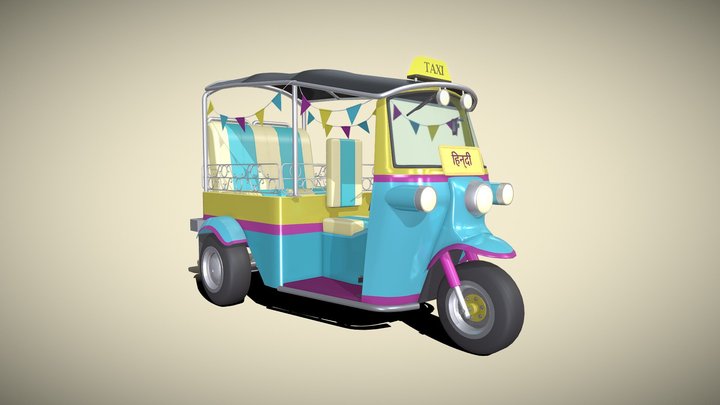 [HW-XYZ_school] detailed draft of tuk-tuk 3D Model