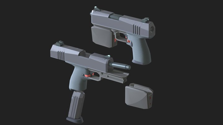 P7 (7.5mm Handgun) 3D Model