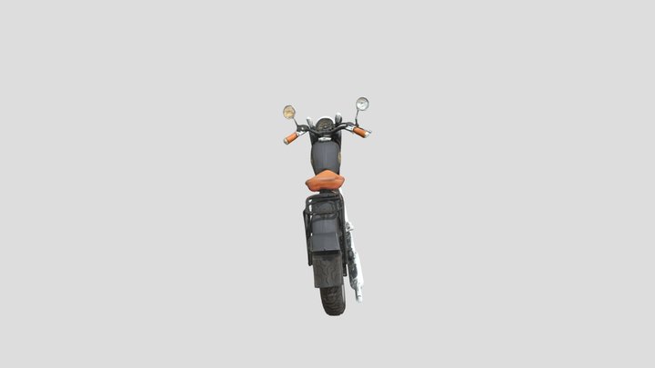 old timey motorcycle 3D Model