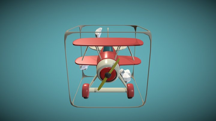 Cube Plane Draft 3D Model