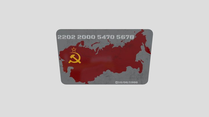 Bank Karta USSR 3D Model