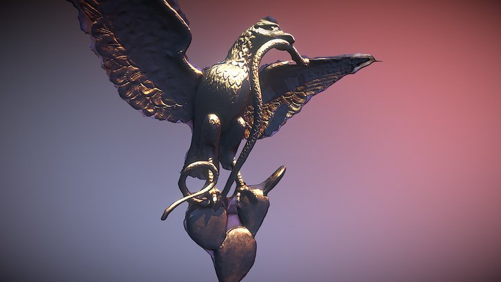 The Eagle and the Snake in Chapultepec Castle – Free 3D Model STL