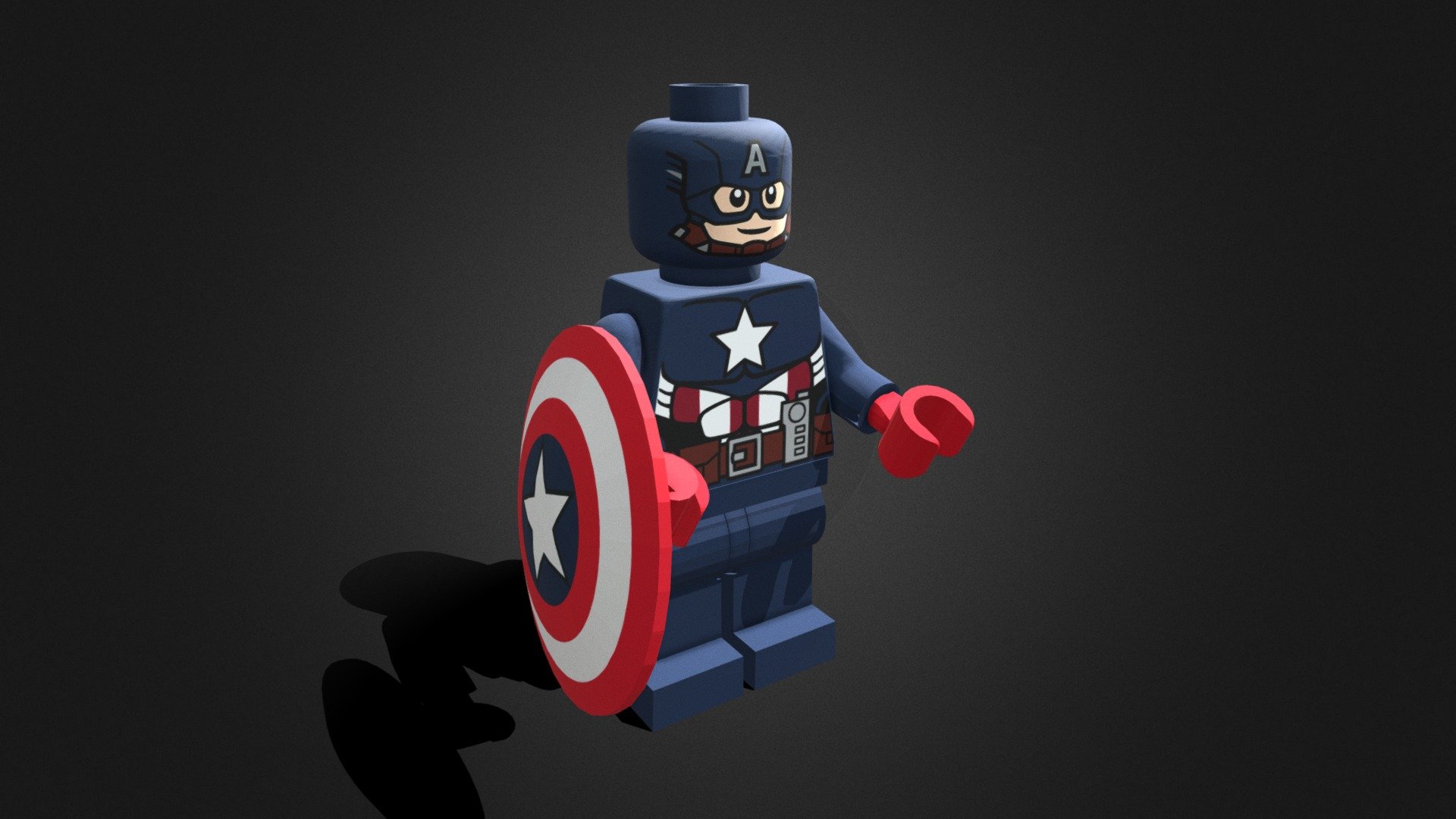 Lego Captain America modèle 3D $39 - .max .obj .3ds - Free3D