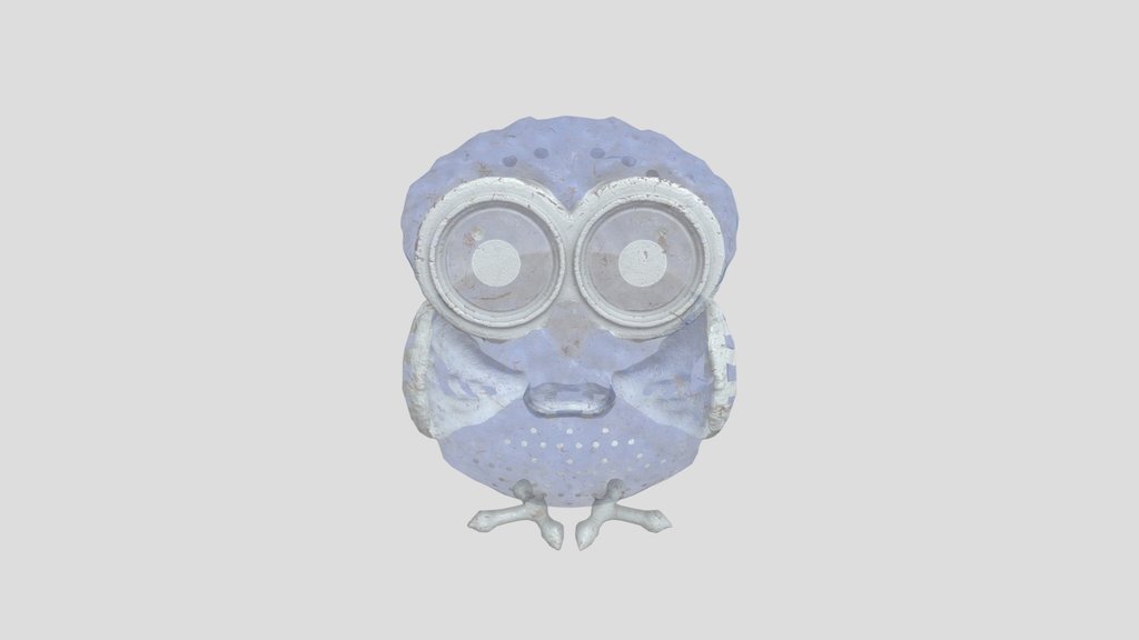 Cute Athens Owl Statue Blue