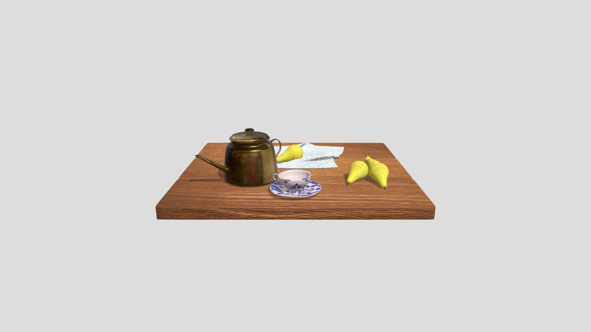 Kettle n' Tea (textured) - 3D model by Kenneth Massao Straumsheim ...