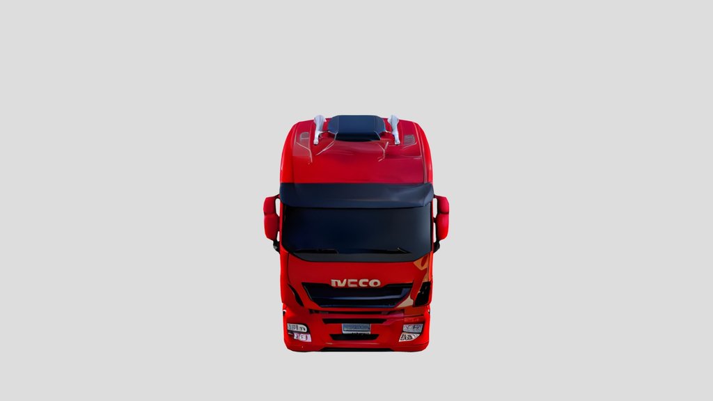 Caminhão brasileiro 6x4 com buzinas e climatiza