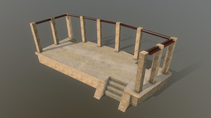 Outside park scene 3D Model