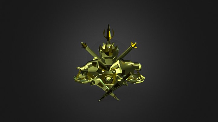 Low poly - Libra Gold Saint 3D Model