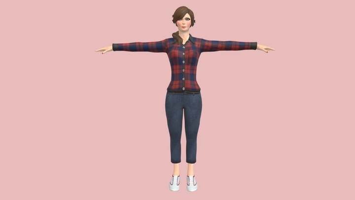 Very Beautiful & Cute Girl 3D model 3D Model