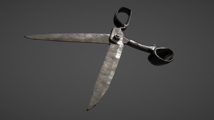 Vintage WISS USA Steel Forged Scissors 3D Model