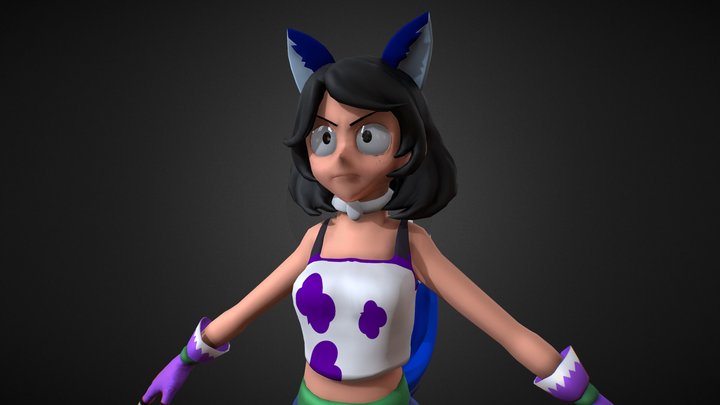 Fox girl Nemona 3D Model | Free download 3D Model