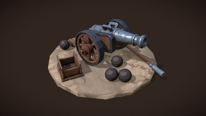 [Student Work] "STYLIZED CANNON" 3D Model