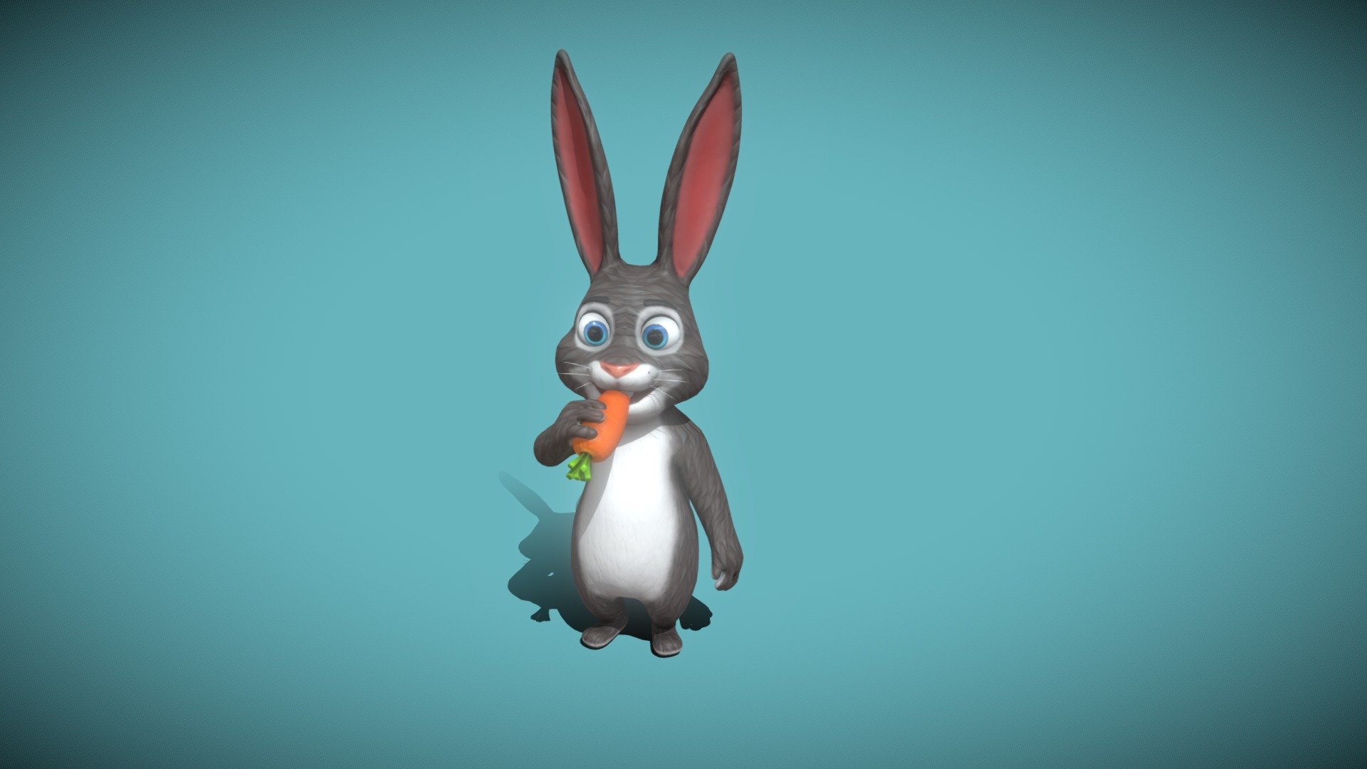ArtStation - Cartoon Rabbit Animated 3D Model