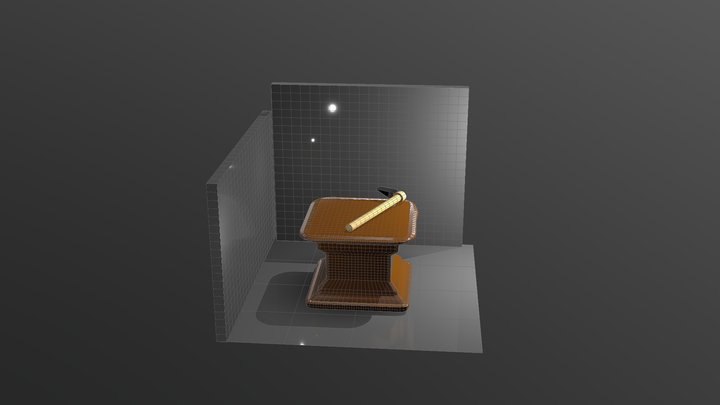 DIY Apocalypse Table with AXE 3D Model