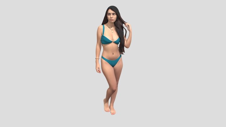 Teal Bikini Portrait – Modello 3D gratuito STL