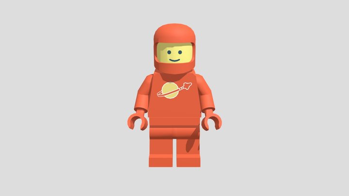 Classic Red Spaceman 3D Model