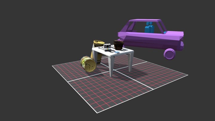 DAE 5 Finished props - Forest Loner 3D Model